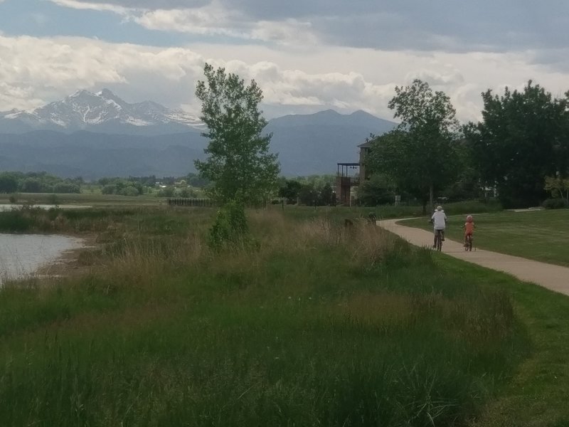 Biking the paved portion of the mult-iuse path around McIntosh Lake