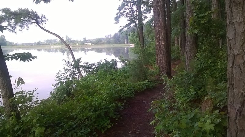 Coming back toward the reservoir dam treats you to this water front section.