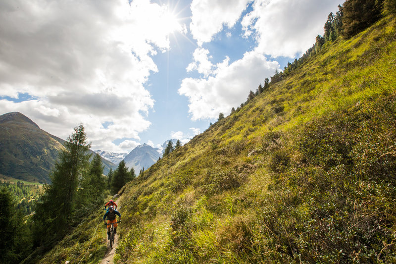 Singletrack, Alps style. Davos Epic Ride.