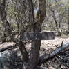Sign marking the point at which you leave the CDT to begin the downhill ride.