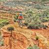 DP cresting top of JBOY on Red Fleet Loop near Vernal, UT