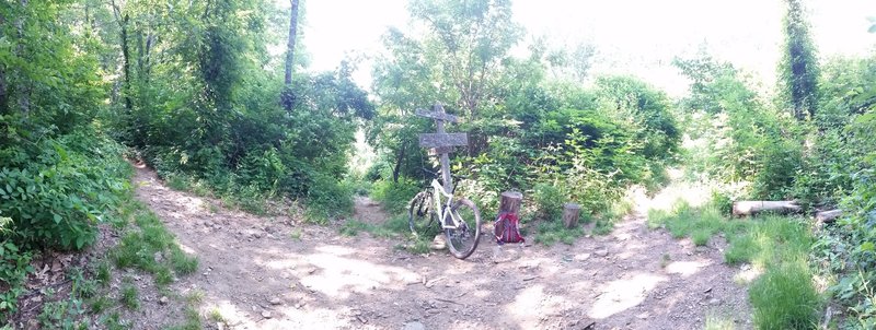 Club Gap, Buckwheat Knob, Avery Creek, and Black Mountain intersection.