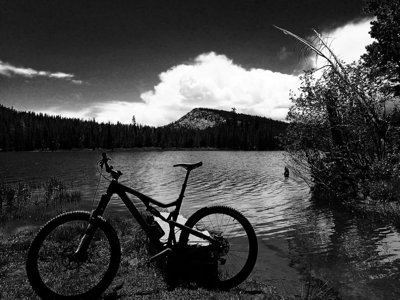 Miller Lake B&W with Lost Corner mountain in the background.