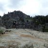 Big rock on the General Creek descent.