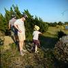 A young boy prepares to test his skills on a short drop-off along the South Loop Trail at Lehigh Portland Trails.