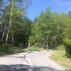 Start of trail. Bear left between the two signs along Chemin de Morand.