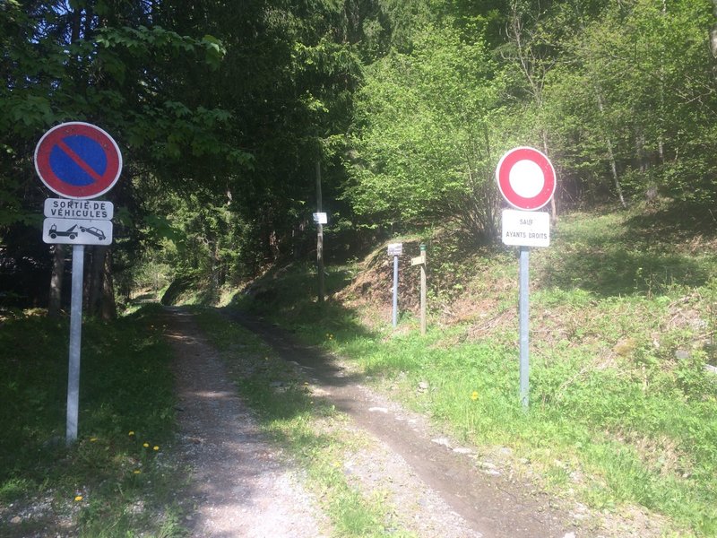 Start of the trail along Chemin de Morand.