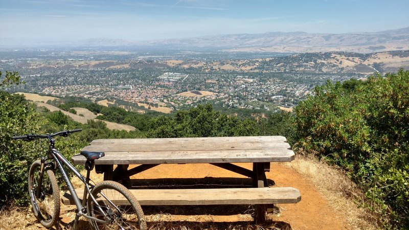 Great northeastern view from the bench on the short Catherine Tunnel trail at close to 1,600 feet high.