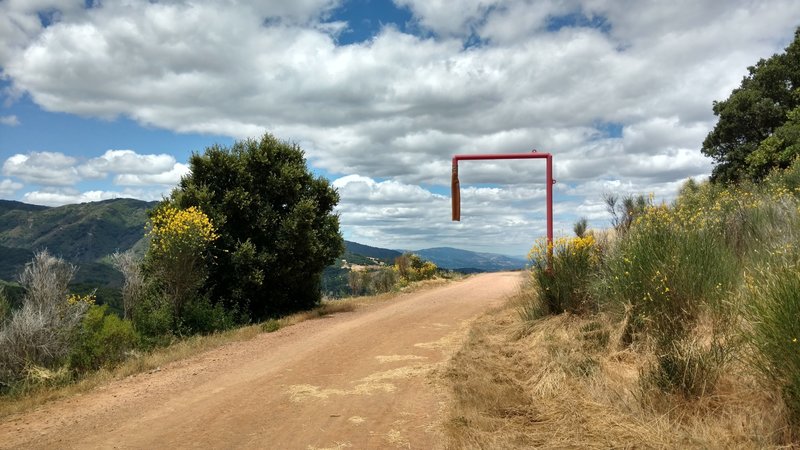 The highest point of on the alternative route through Castillero Rail. It is marked with nearby fire host stand.