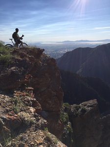 This is just off of the trail with a killer view of the canyon and looking west out over Ogden and beyond.