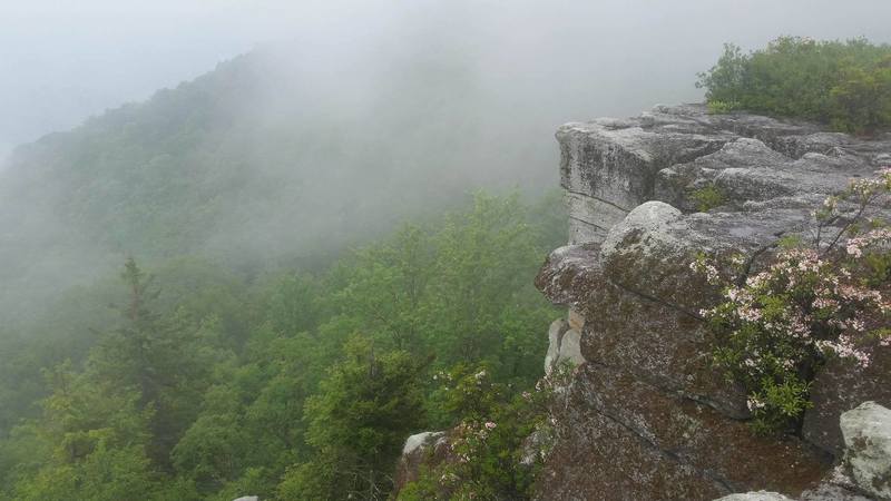 Classic WV rain and rocks.