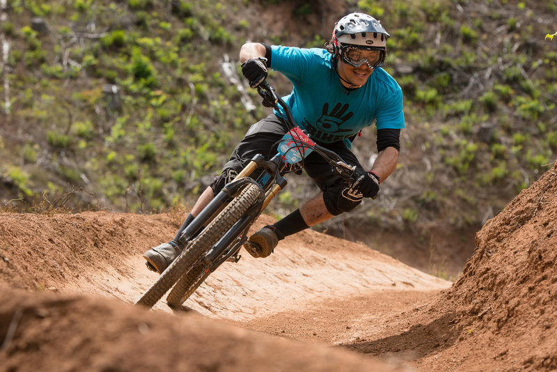 Nick Lerma thoroughly enjoying Kleeway during the Cascadia Dirt Cup.