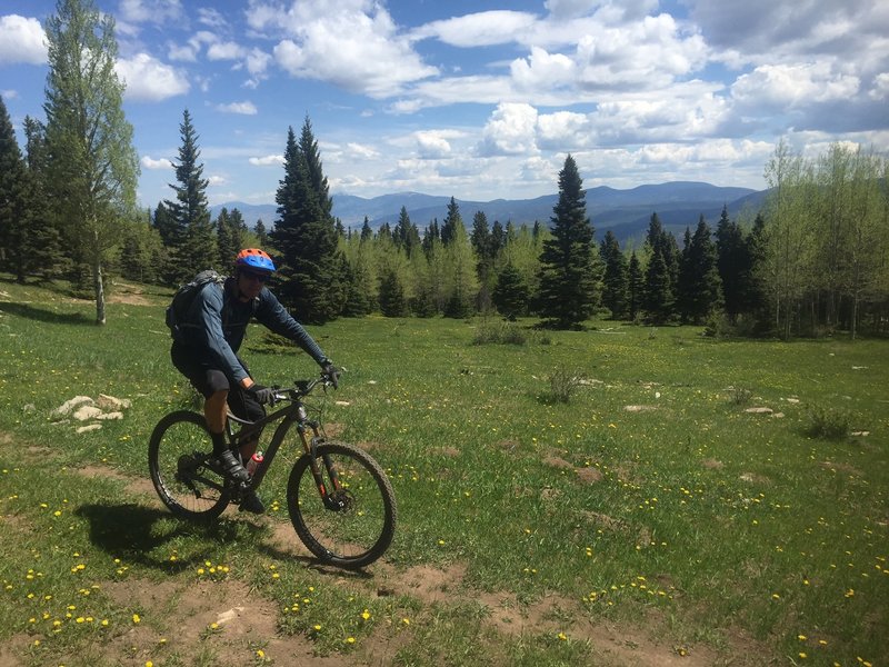 The view back toward Angel Fire on Elliott Barker.