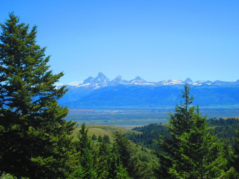 A scenic view of the Grand Tetons