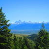 A scenic view of the Grand Tetons