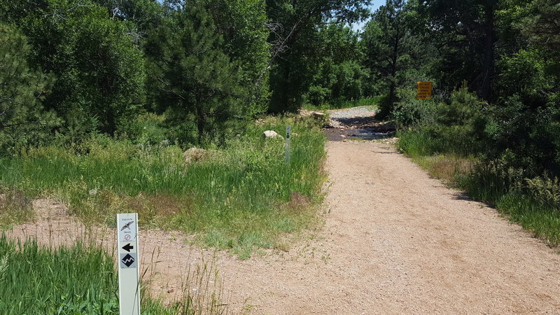 Two choices of trail..both meet back together. Black is extreme rock and technical. Green is green...easy.