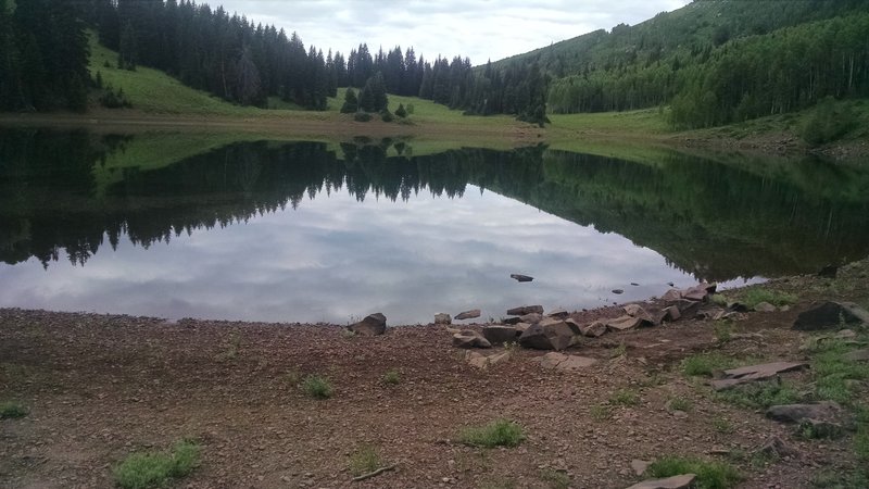 Morning on the far side of Desolation Lake,  4 miles and 2,000 vertical feet the view is amazing!  Now it is time to fly down