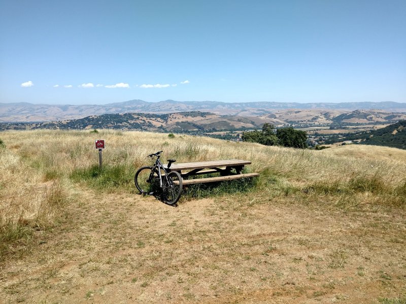 Intersection of Randol Trail and Prospect #3 Trail overlooking the Santa Teresa County Park to the East