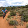 The bottom couple miles of this trail are an easy roll through the hard-pack sand a sagebrush.