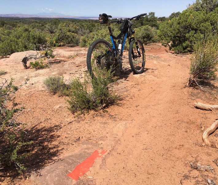 Great views as the trail winds through the Pinion Pines.