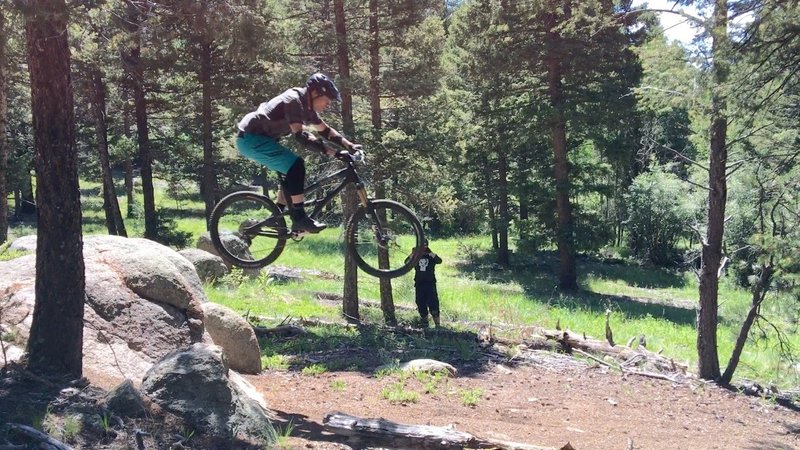 Fun booter on the Scraggy trail at Buffalo Creek