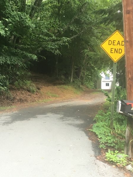 Trailhead to PRKR MTN Trails off Pine Hill Road.