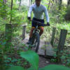 Over an old bridge at the end of White Trail.