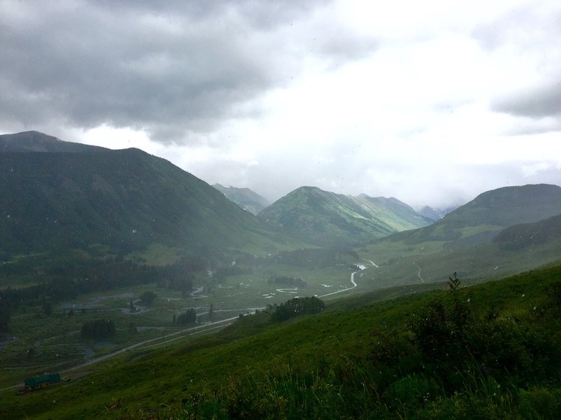 A view from Lupine. Watching the rain roll in.