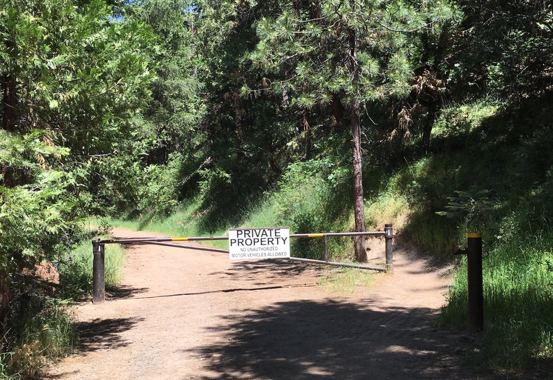 This is near the starting trailhead, this trail property is owned by Sierra Industries but open to all non-motorized users.