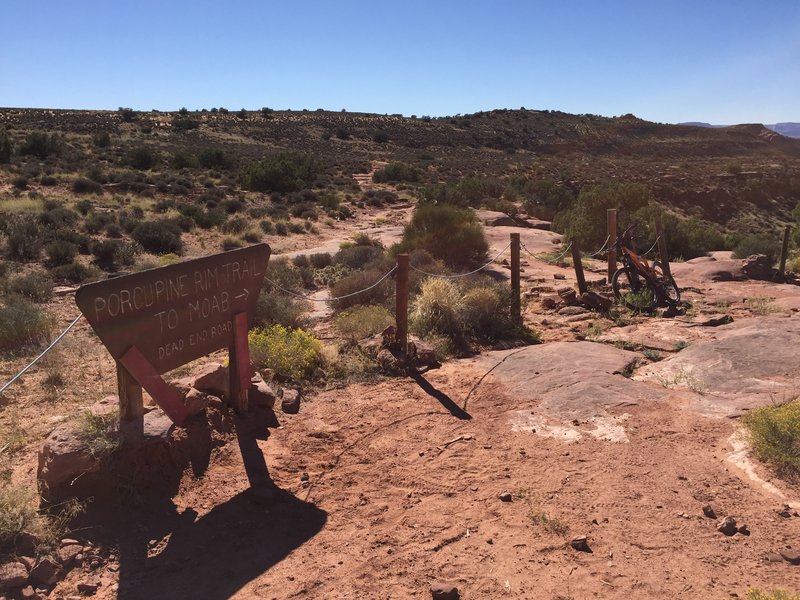 To Porcupine Rim.