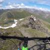 Dropping in to the upper summit lakes, beautiful vistas.