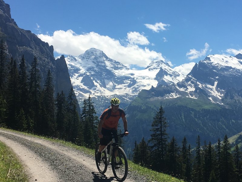 Climbing out of Wengen and the views get better and better.