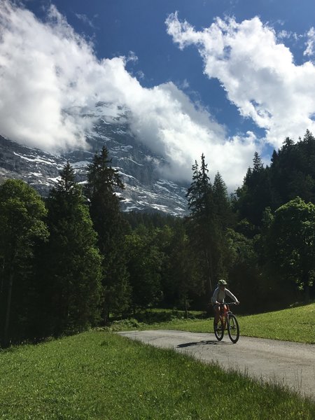 Paved section of the descent to Grindelwald.