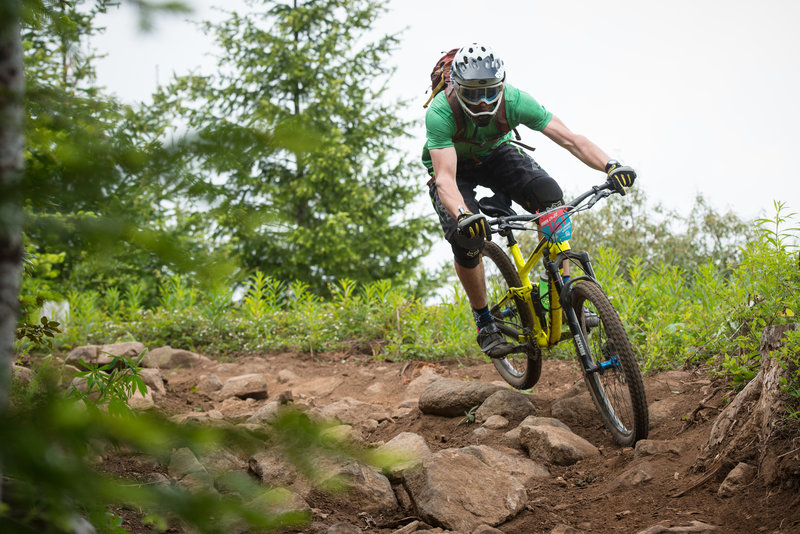 Harrison Gill navigates the larger roughs on 2 Chair (160) during the Cascadia Dirt Cup.