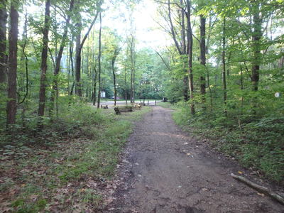 The connection to the Brown County State Park campgrounds.