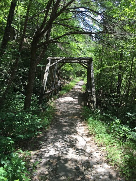 Old wood bridge on the trail.