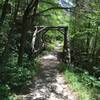 Old wood bridge on the trail.