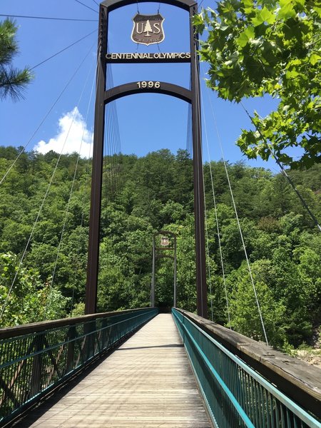 The bridge to cross the river.