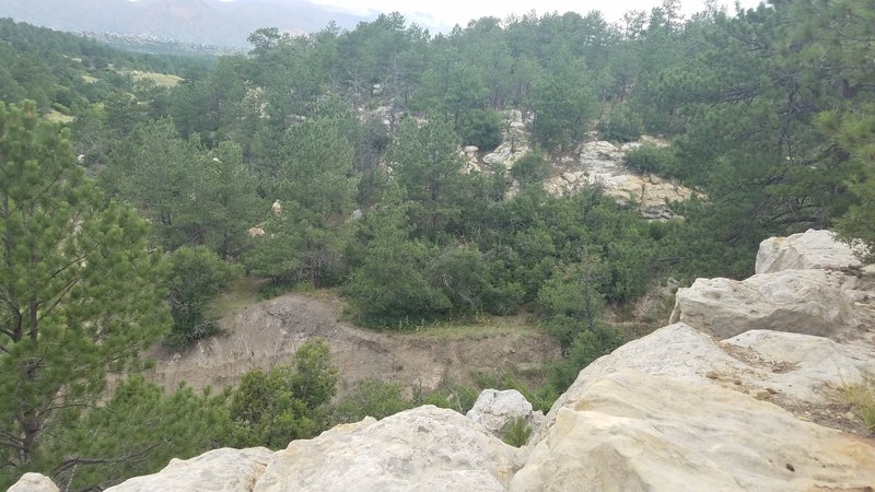 Cliff on the trail.