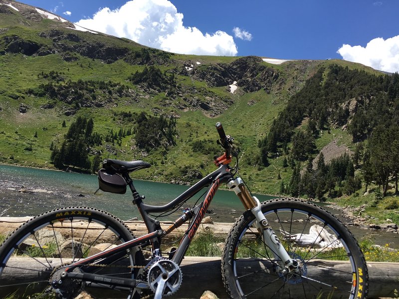 Lost Lake, unless you're riding with a group, you're likely to be the only one here.....Peaceful, but the work isn't over yet