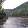 Swimming hole at the bottom of the great Mont Chateau downhill.