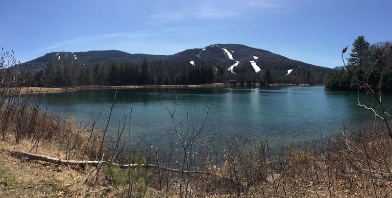 Thorn Pond looking across to Attitash Ski Area.