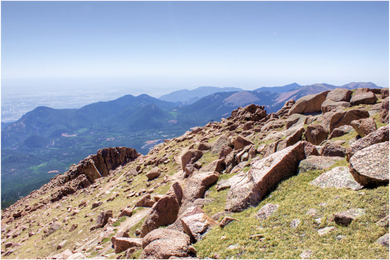 Just a glimpse of the rocks that await you on this gnarly descent.