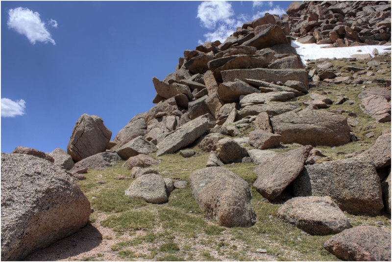 These errant boulders are all over this trail.