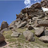 These errant boulders are all over this trail.