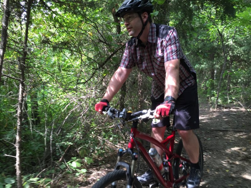 This portion of the trail has really tight turns that come so close together it's confusing.  Watch for orange on the trees.