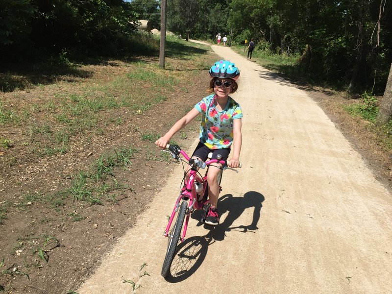 The "Backbone" trail is flat and great for a family ride!