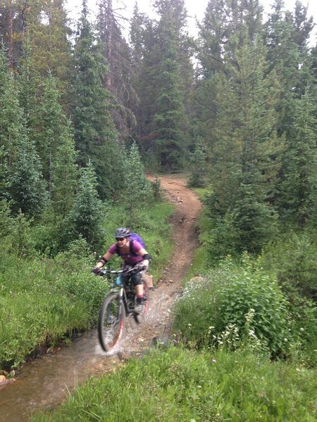 The first of many creek crossings.