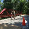 This fantastic bridge was moved from another location and placed here by the volunteers that built the trail!