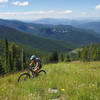 Meadows and views on the Abercrombie Mountain Trail.